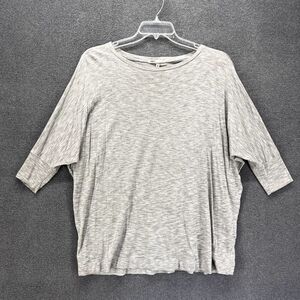 Capote Top Womens Medium‎ Gray Dolman Sleeve Boat neck Blouse shirt